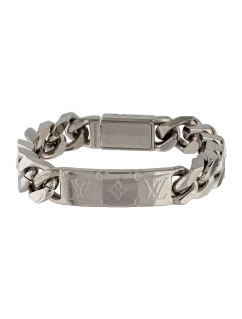 louis vuitton silver chain bracelet|silver louis vuitton bracelet men.